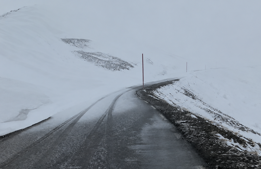 Route enneigée