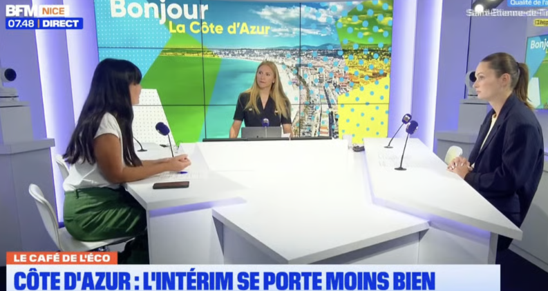 Capture d'écran d'une chaîne locale BFM