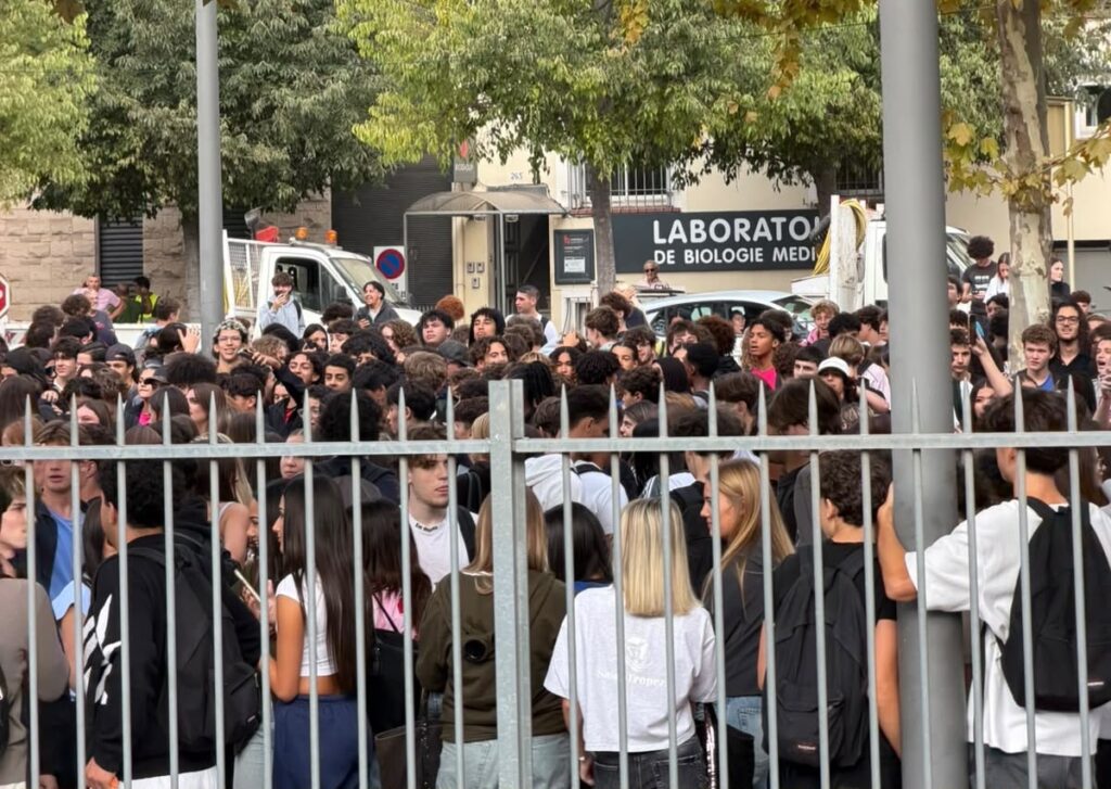 Photo illustrant la mobilisation lycéenne en Provence-Alpes-Côte d'Azur