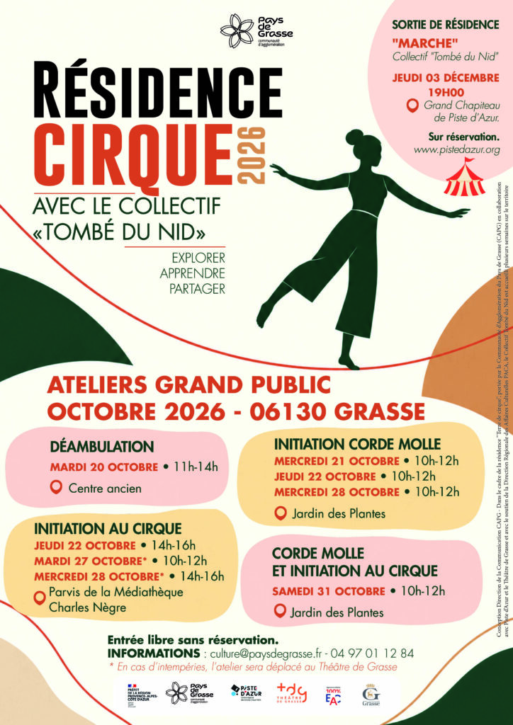 Artistes du collectif Tombé du Nid en résidence cirque dans le Pays de Grasse